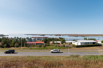 Town of Borgarnes in Iceland