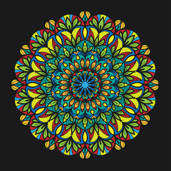 Flower pattern on a dark background