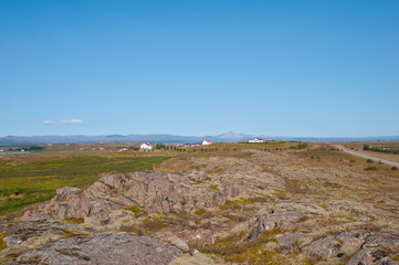 Icelandic landscape in borgarfjordur
