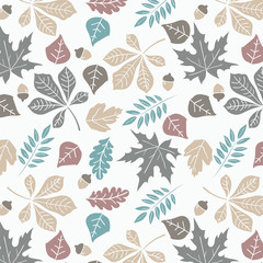 Pattern with autumn leaves