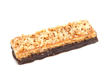 Chocolate wafers isolated on a white background