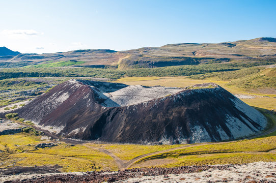 Grabrokarfell mountain in Borgarfjordur Iceland