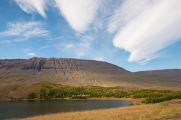 Holavatn lake in Eyjafjordur Iceland