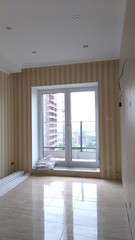 Finishing the room with a window