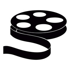 Isolated filmstrip silhouette