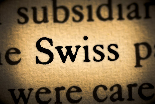 Word swiss in the text