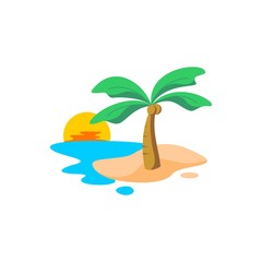 sunset beach vector illustration
