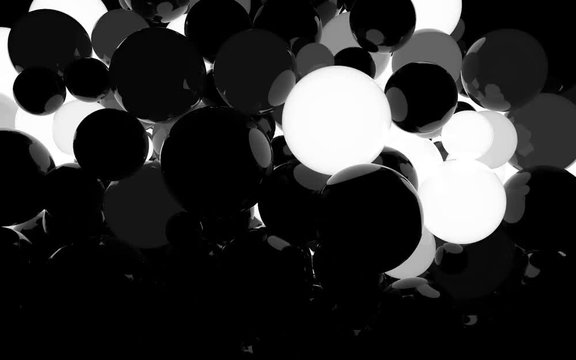 render 3d burbujas fondo obscuras con brillo destello 