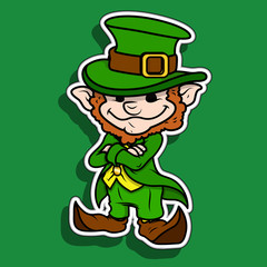 Happy Leprechaun - Patrick's Day Character Sticker