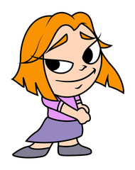 Cute Innocent Cartoon Girl