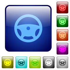 Steering wheel color square buttons