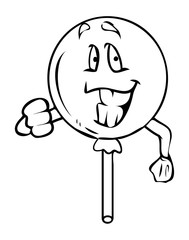 Cartoon Happy Patrick's Day Balloon Vector Drawing