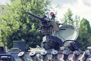 m2 browning machine gun on  M113 armored personnel carrier
