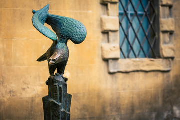 bronze eagle statue Siena