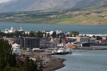 city of Akureyri in Iceland