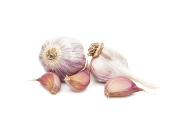 garlic isolated on white background