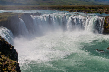 the Godafoss waterfall in Iceland