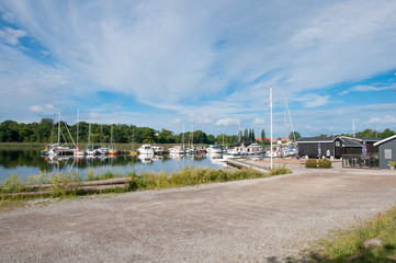 Fototapeta na wymiar Vordingborg harbor in Denmark