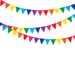 Party Background with Flags Vector Illustration