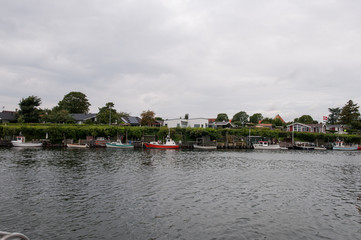 Fototapeta na wymiar boats in Karrebaeksminde in Denmark