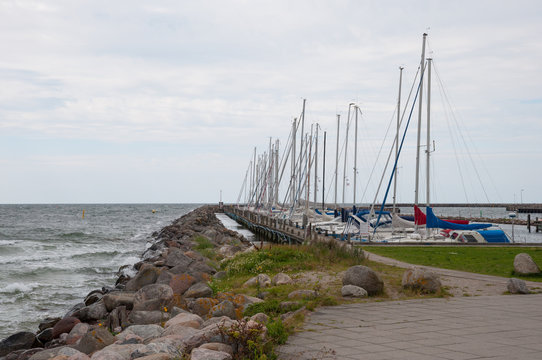Karrebaeksminde harbor in Denmark