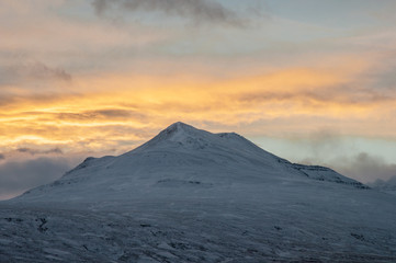 Fototapeta na wymiar Mountain Sulur near Akureyri in north Iceland