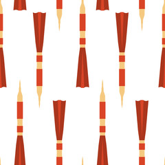 Seamless pattern with space rocket. Vector illustration.
