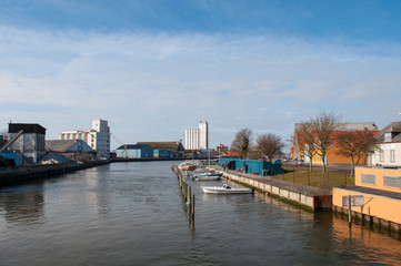 Nakskov Harbor in Denmark