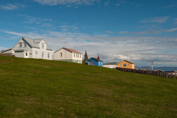 Village of Hrisey in Iceland