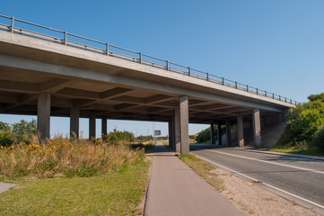 Fototapeta na wymiar Highway bridge in Denmark