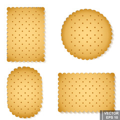 A set of cookies. Realistic. Delicious. Dessert. For your design.