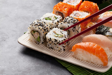 Sushi and maki set © evgeeenius