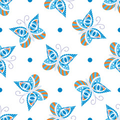 Seamless tiling butterfly pattern