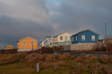 Fototapeta na wymiar town of Hrisey in Iceland