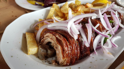 greek kokoretsi  meat tranditional food