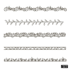 Obraz premium set of scrolls, floral ornaments