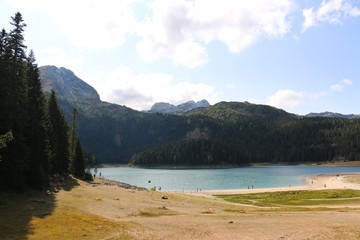 View at the Black lake in the national park Durmitor in Montenegro