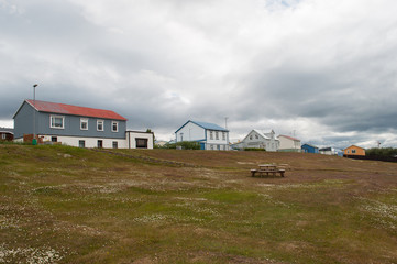 Obraz premium village of Hrisey in Iceland