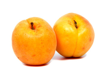 Naklejka na ściany i meble Large juicy peaches. Useful dietary and vegetarian food.