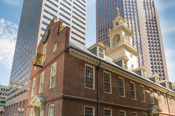 Fototapeta na wymiar Old State House in Boston Freedom Trail