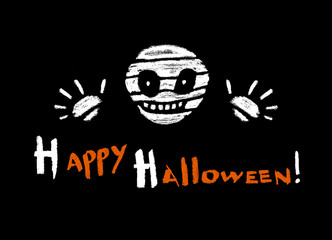 Happy Halloween card with a Mummy