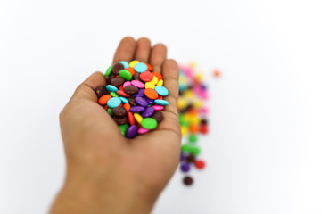 colorful candy, closeup