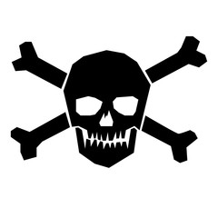 Piraten - Icon, Symbol, Piktogramm, Bildmarke, grafisches Element - Piratenflagge, T-Shirt, Web, Druck - Vektor