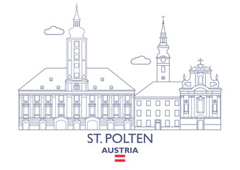 St. Polten City Skyline, Austria