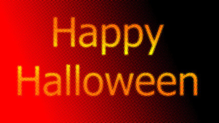 Fototapeta na wymiar Happy Halloween lettering on red and black background