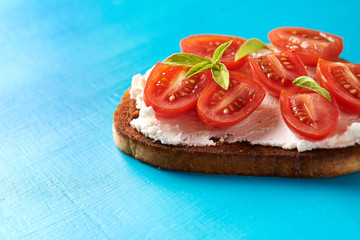 sandwich with tomatoes and cheese