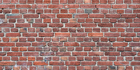 Old red brick wall