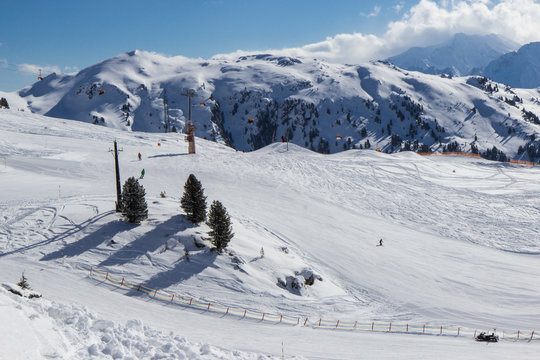view of Alps in Zillertall valley, Austria