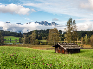 Fototapeta premium Schwarzsee und Wilder Kaiser in Kitzbühel