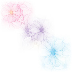 Abstract floral background. Vector flower dahlia. Element for design.